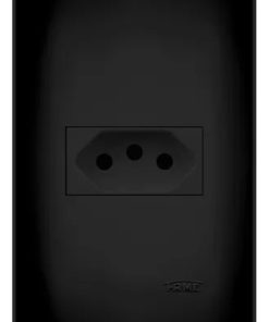 Tomada 20 Amperes Tripolar Black 4x2 Preto Fosco Fame