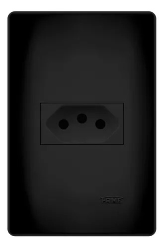 Tomada 20 Amperes Tripolar Black 4x2 Preto Fosco Fame