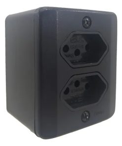 Tomada Dupla 2p+t Sistema X 20a Black Radial Preto