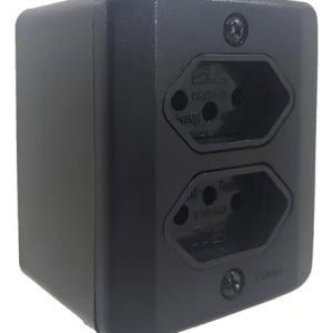 Tomada Dupla 2p+t Sistema X 20a Black Radial Preto