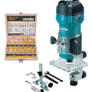Tupia Makita Mt M3700b 530w Jogo Fresas Madeira 6mm