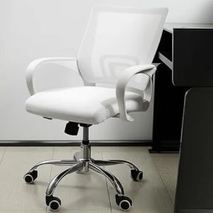 Cadeira de escritório Pctop Office Fit 1001 9050 ergonômica branca com estofado de mesh y tecido