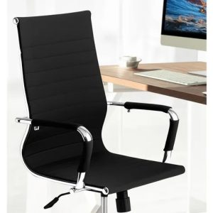 Cadeira De Escritório Presidente Gerencial Newconcept Executiva Ergonômica Preta