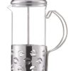 Cafeteira Francesa Cremeira 350ml Inox Leite Café Chá R Cor Prateado