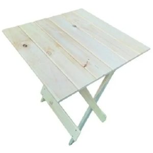 Mesa Dobrável Cagema Madeira Pinus Quadrada 60 cm