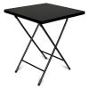 Mesa Dobrável De Aço Ferro Bar Restaurante Sala Jantar Preta Utility Preto