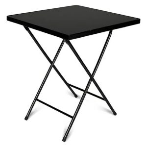 Mesa Dobrável De Aço Ferro Bar Restaurante Sala Jantar Preta Utility Preto