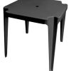 Mesa Monobloco De Plástico De Bar Multiuso Quadrada Preta