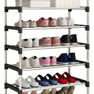 Rack Vertical Sapateira 5 Prateleiras 15 Pares Aço Inox Cor