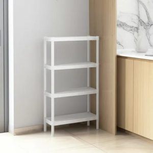 Estante Plastica Modular Branca Com 4 Prateleiras Cor Branco