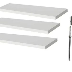 Kit 3 Prateleiras Mdf 60x20 Suporte Invisível - Decoração