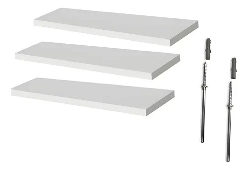 Kit 3 Prateleiras Mdf 60x20 Suporte Invisível - Decoração