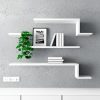 Kelan 3 Prateleiras Z Suspensa Para Quarto Sala Decorativa Cor Branco
