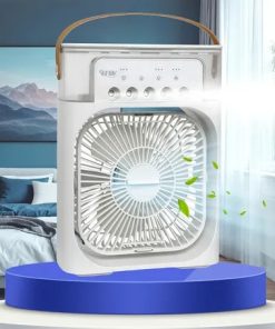 Ventilador Portátil Com Iluminação Umidificador Climatizador Cor Variada hw