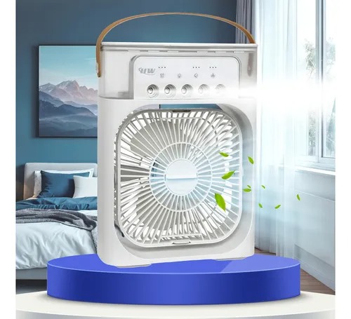 Ventilador Portátil Com Iluminação Umidificador Climatizador Cor Variada hw