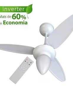 Ventilador De Teto Ventisol Wind Inverter Com Controle 96cm Branco