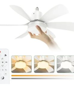 Ventilador De Teto 6 Hélices Com Luz E Controle 21 Polegadas