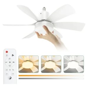 Ventilador De Teto 6 Hélices Com Luz E Controle 21 Polegadas