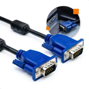 Polaris Shop Fio Cabo Vga 1.8m Metros Para Monitor Projetor Notebook Pc Computador Tv Lcd Datashow Cpu Com Filtro Blinda