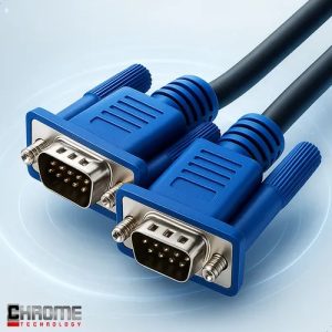 Cabo Vga 5 Metros Blindado Projetor Tv Lcd Monitor Pc Db15 Plug And Play Marca Chrome Technology