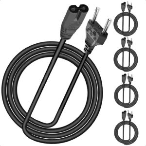 Cabos De Energia Força Bipolar Fonte Tipo 8 Para Tv Dois Pinos Kit Com 5