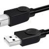 Cabo Usb Tipo B Para Impressora Scanner 3 Metros Universal Cor Preto