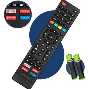 Controle Remoto Para Philco Smart Tv Lcd Pilhas Preto