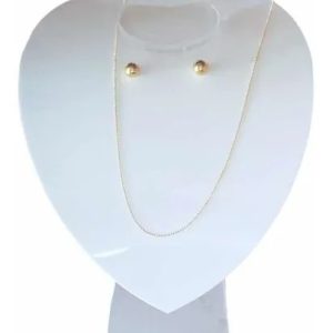 Expositor Jóia. Brinco E Colar. Busto Acrílico Branco