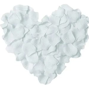 1.000 Pétalas De Rosas Artificiais Branco Brancas Seda Noiva