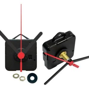 5 Máquinas P/ Relógio De Parede Eixo Longo 22mm + Ponteiros