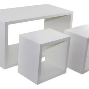 Kit 3 Peças Nicho Branco Mdf