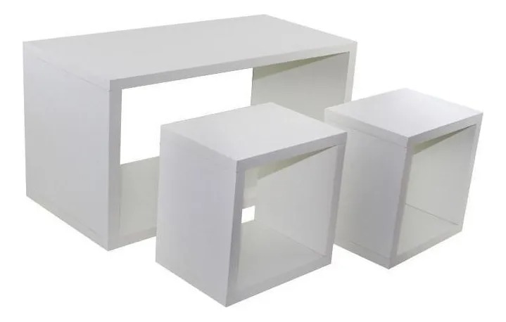 Kit 3 Peças Nicho Branco Mdf