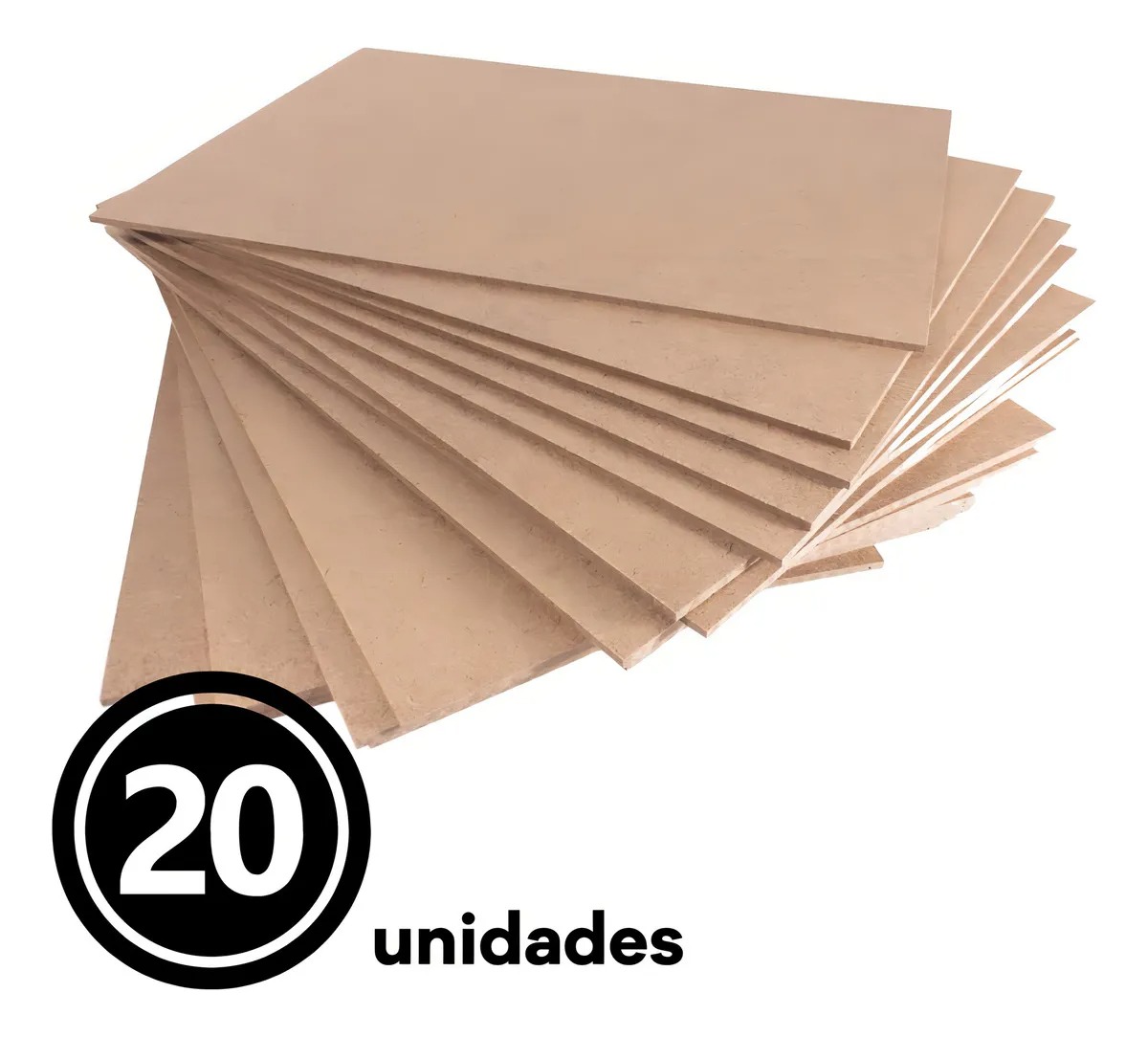 Placa Mdf Cru 20x28 A4 20 Unid Chapas 3mm Artesanato Quadros Beethoven Agropet
