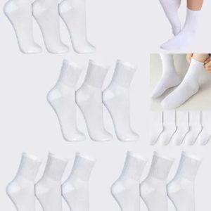 12 Pares Meias Algodão Unisex Cano Alto Barato Atacado Cores