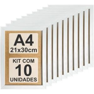 Kit 10 Moldura Quadro A4 21x30 Certificado Diploma C/acetato