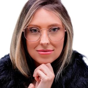 Armação De Óculos Grau Lente Hexagonal Masculina Feminina Cor Rosê