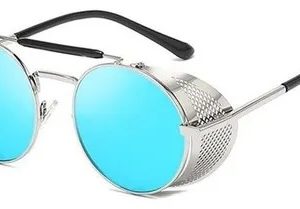 Óculos De Sol Bulier Modas Alok, Cor Azul Armação De Aço, Lente De Policarbonato Haste De Aço