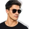 Óculos Sol Feminino Masculino Aviador Preto Clássico Rêtro