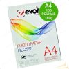 Papel Fotográfico Branco A4 Glossy 180g 100 Folhas Evolut Top!