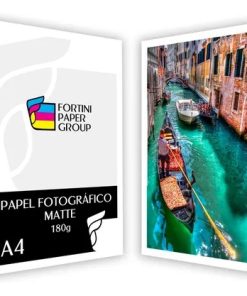 100 Folhas Papel Foto Matte 180g A4 Fosco Prova Dagua-oferta Cor Branco