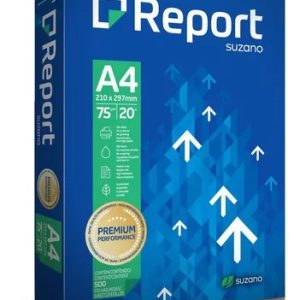 Papel A4 Sulfite Premium 75g 500 Folhas Report. Cor Branco - Kit 01 resma
