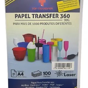 Papel Laser Transfer Alto Brilho 100 Folhas Branco