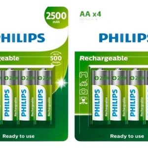8 Pilhas Recarregável Philips Aa 2600mah Hr6 Mignon