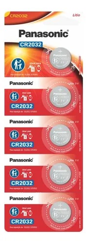 Panasonic CR2032 pilha botão kit de 5 unidades