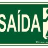 Placa De Sinalização Saída Esquerda Fotoluminescente
