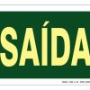 Placa De Sinalização Fotoluminescente S12 Saída Emergência