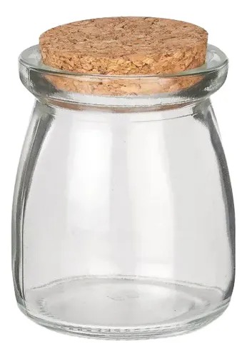 Pote De Vidro Porta Tempero Hermético Tampa Rolha 200ml 18un Transparente