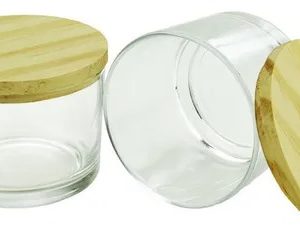 10 Pote Patê Vidro 156ml Copo Para Vela C/ Tampa De Madeira Cor Transparente Nadir Figueredo