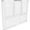 Quadro De Aviso E Gestão C/5 Displays A4 Acrílico(3ver+2hor)