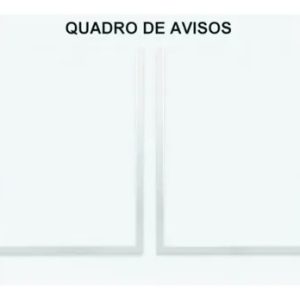 Quadro De Aviso Gestão Mdf C/ 2 Displays Acrílicos P/ A4